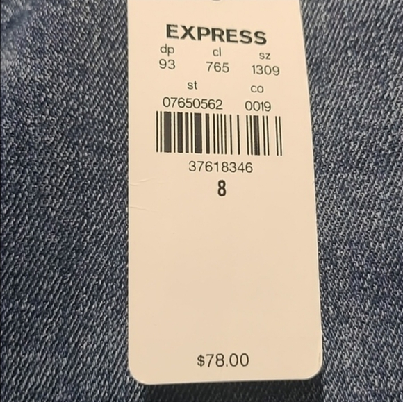 Express High Waisted Front Slit Maxi Denim Skirt - Picture 7 of 7